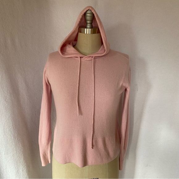 Everlane pure cashmere pale pink hooded sweater - Picture 2 of 7